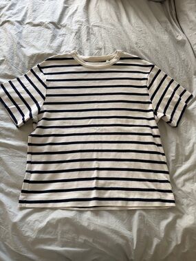 Citizens of Humanity Navy and White Goldie Striped Tee